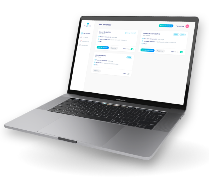 Image de l’application web Young@Work